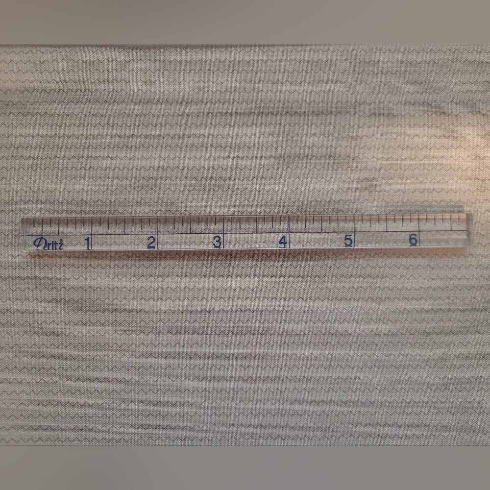Dritz Clear Acrylic Ruler with Blue Markings